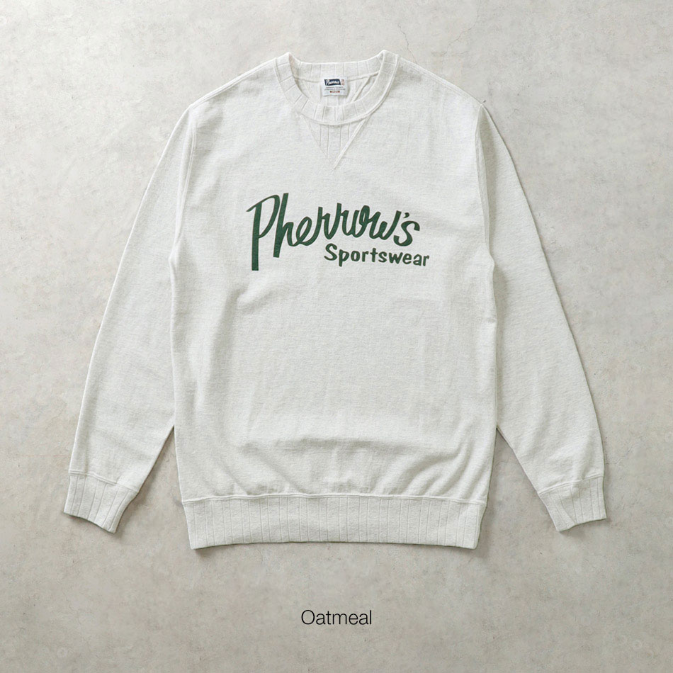 <10%OFF!ファミリーSALE!>◆【HEATH x Pherrow's】FLYING WHEEL COLLABO GUSSET L/Sフライングホイール 別注ガゼットロンT