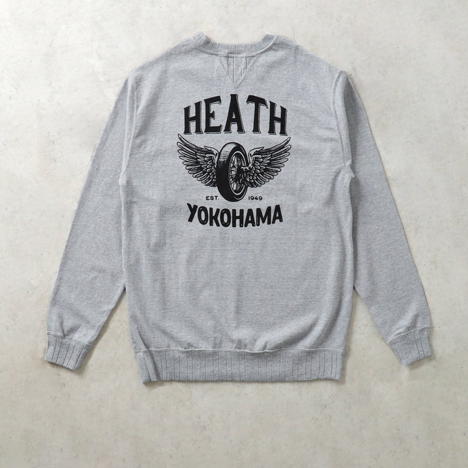 <10%OFF!ファミリーSALE!>◆【HEATH x Pherrow's】FLYING WHEEL COLLABO GUSSET L/Sフライングホイール 別注ガゼットロンT