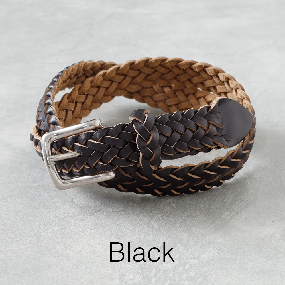 【HEATH】25mm CHROMEXCEL LEATHER MESH BELT クロムエクセルレザー メッシュベルト