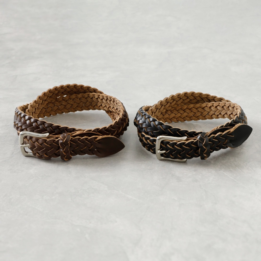 【HEATH】25mm CHROMEXCEL LEATHER MESH BELT クロムエクセルレザー メッシュベルト