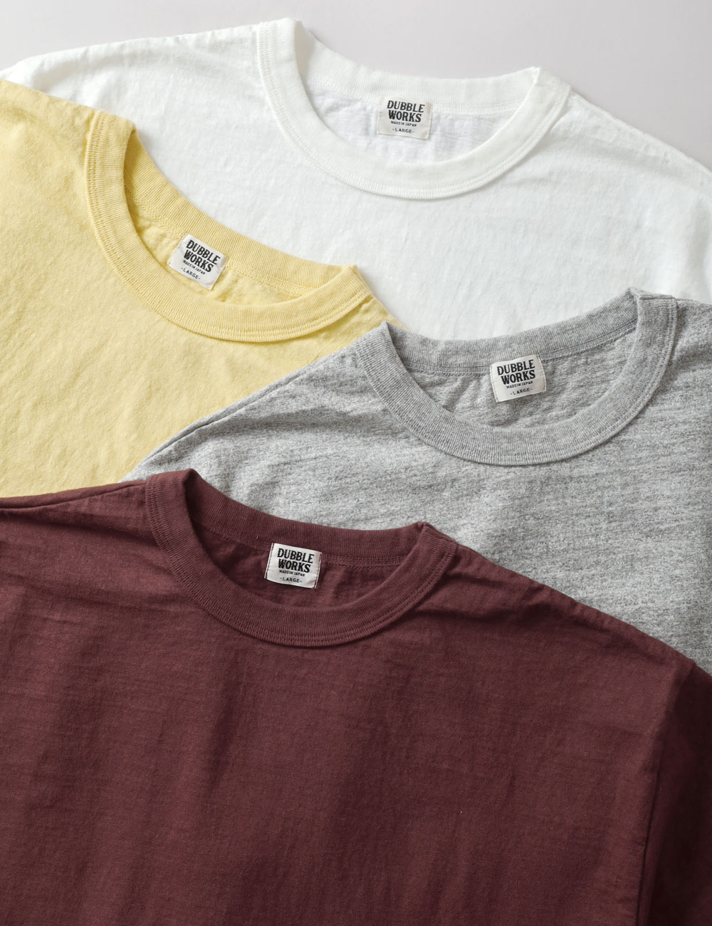 DUBBLE WORKS（ダブルワークス）FALLEN COTTON MID WEIGHT クルーネックT