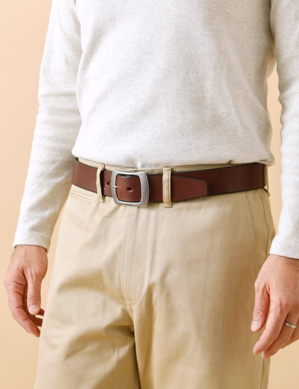 横濱デニム｜Bends Leather Belt “WIDE“