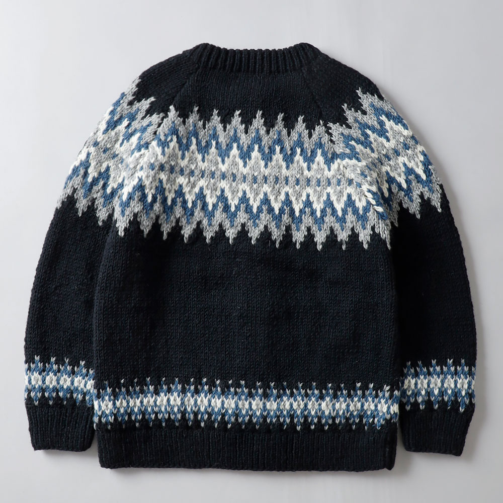 【20%OFF！ファミリーセール！】HIMALAYAN CLIMBER'S HAND-KNIT（ヒマラヤン クライマーズ ハンドニット）ジャガ－ド柄 クル－カ－ディガン