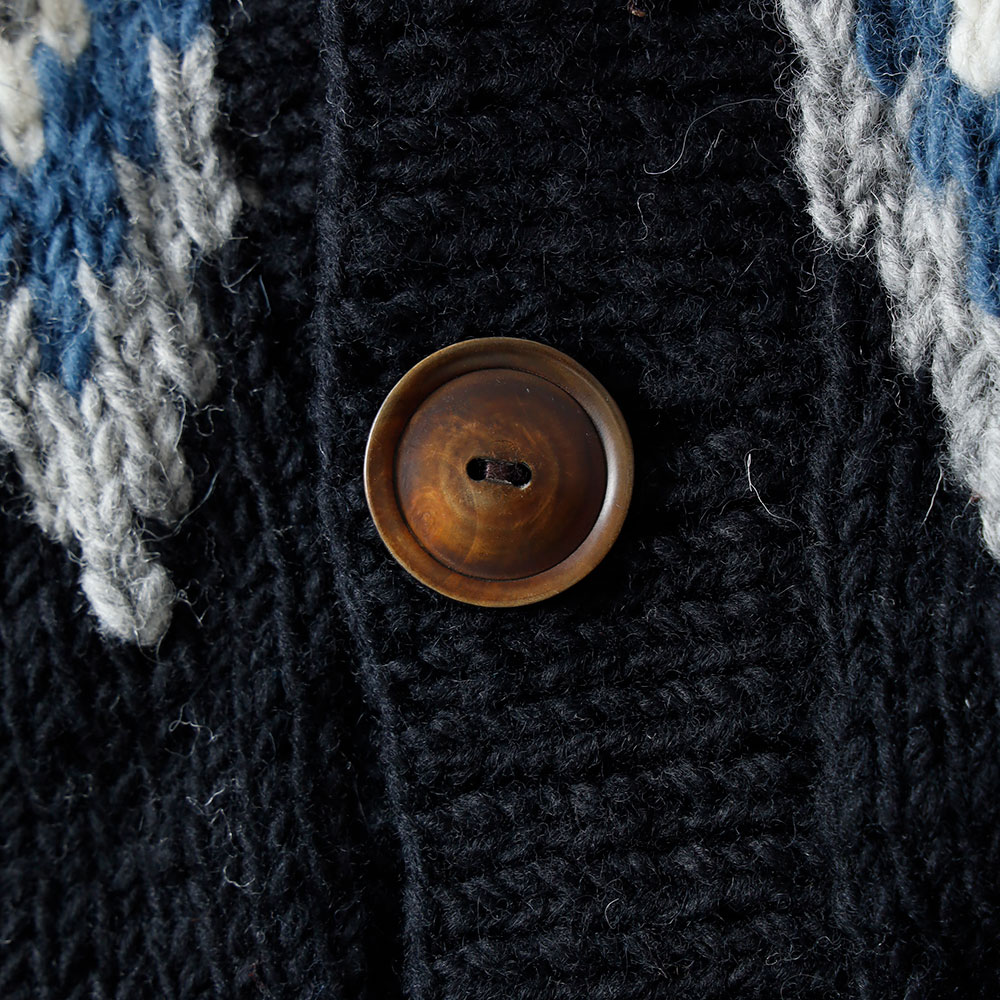 【20%OFF！ファミリーセール！】HIMALAYAN CLIMBER'S HAND-KNIT（ヒマラヤン クライマーズ ハンドニット）ジャガ－ド柄 クル－カ－ディガン