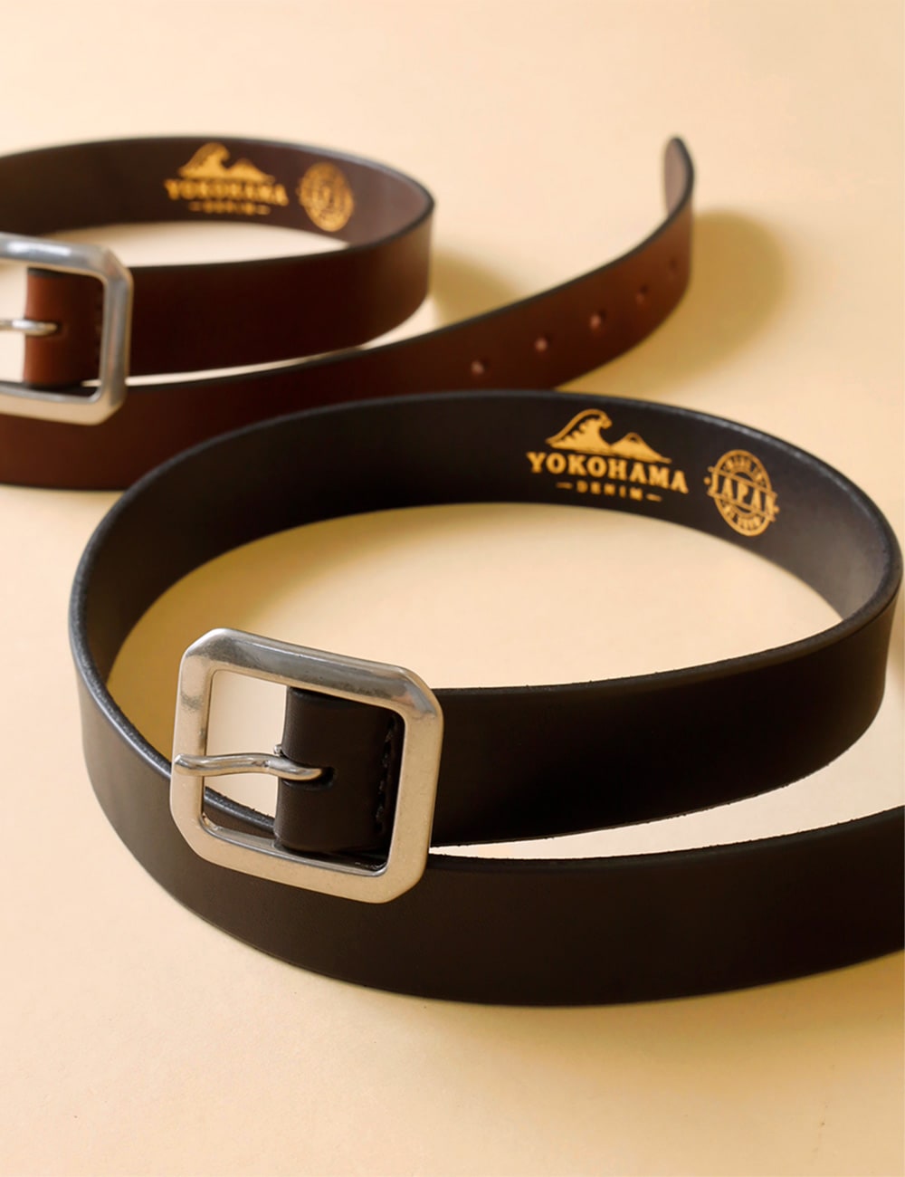 横濱デニム｜Bends Leather Belt 