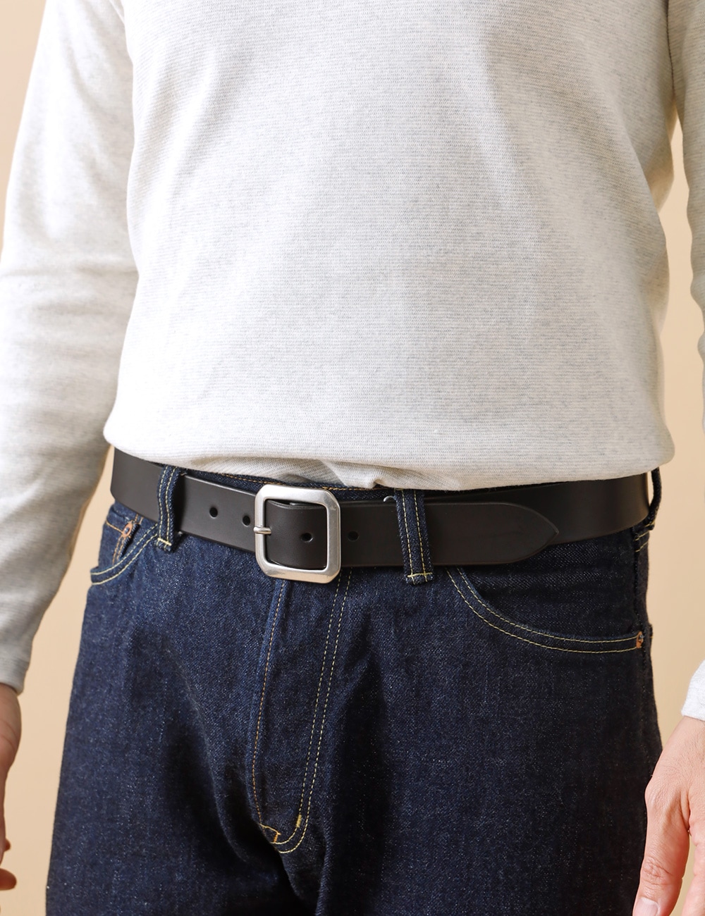 横濱デニム｜Bends Leather Belt 
