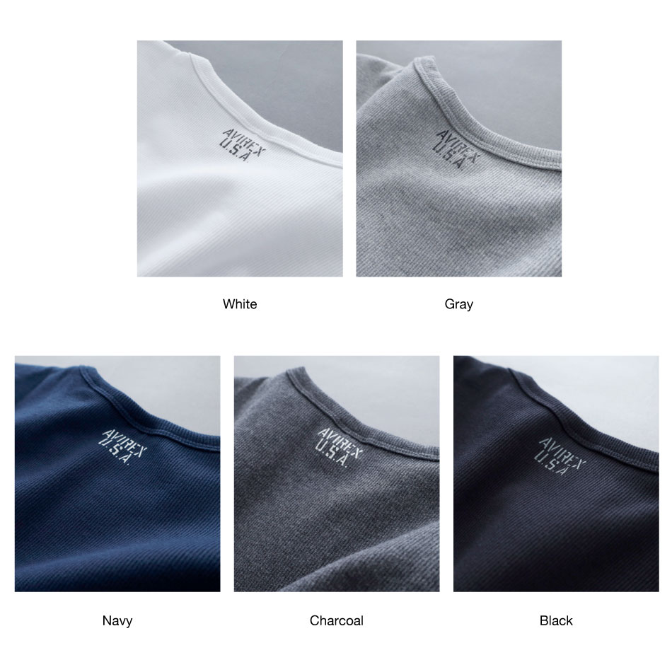 <10%OFF！ファミリーSALE！>◆【AVIREX】HENRY NECK T-SHIRT