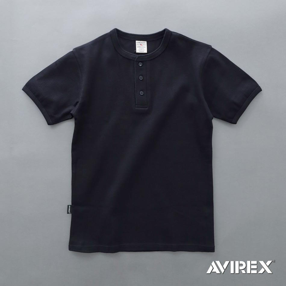 <10%OFF！ファミリーSALE！>◆【AVIREX】HENRY NECK T-SHIRT