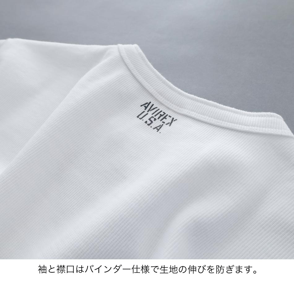 <10%OFF！ファミリーSALE！>◆【AVIREX】HENRY NECK T-SHIRT