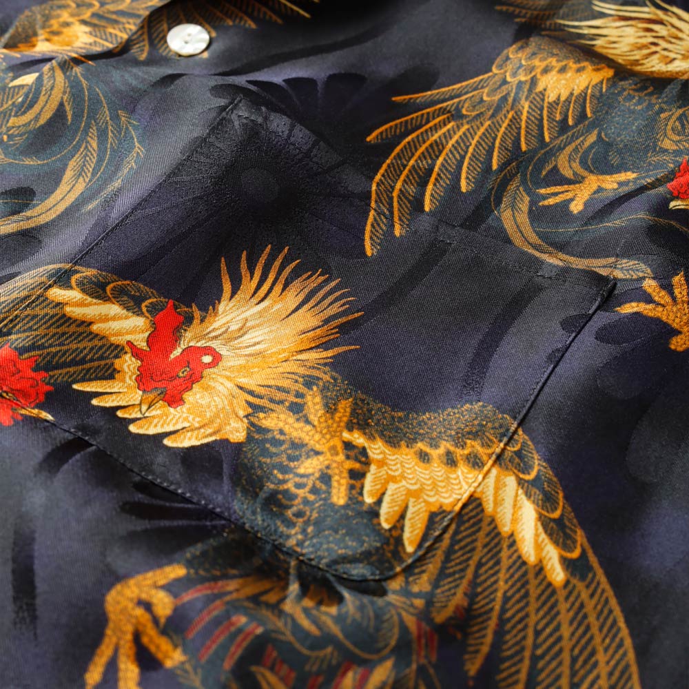 NIPOALOHA｜SILK ALOHA “COCK FIGHTING”