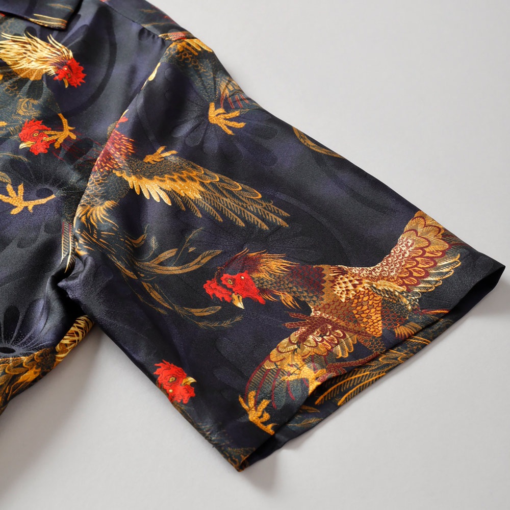 NIPOALOHA｜SILK ALOHA “COCK FIGHTING”