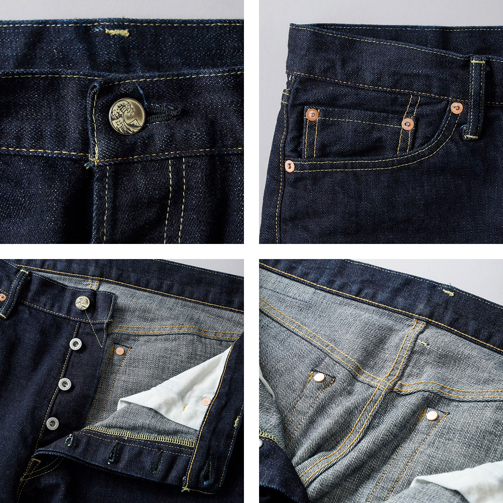 先行予約終了｜トートバッグ特典付き（数量限定）FMヨコハマ × HEATHコラボ 横濱デニム ストレートジーンズ