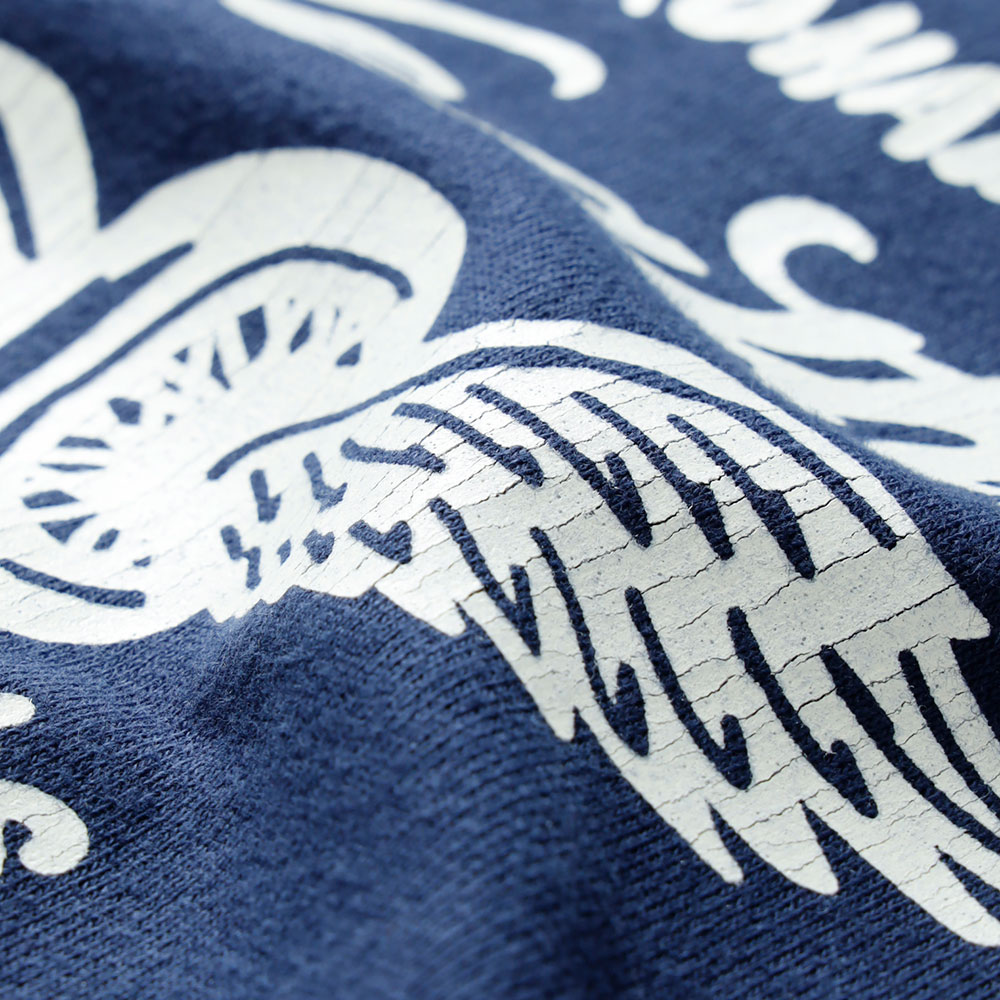 <10%OFF！ファミリーSALE！>◆BARNS × HEATH（バーンズ×ヒース）別注 針抜きクルースウェット”FLYING WHEEL”