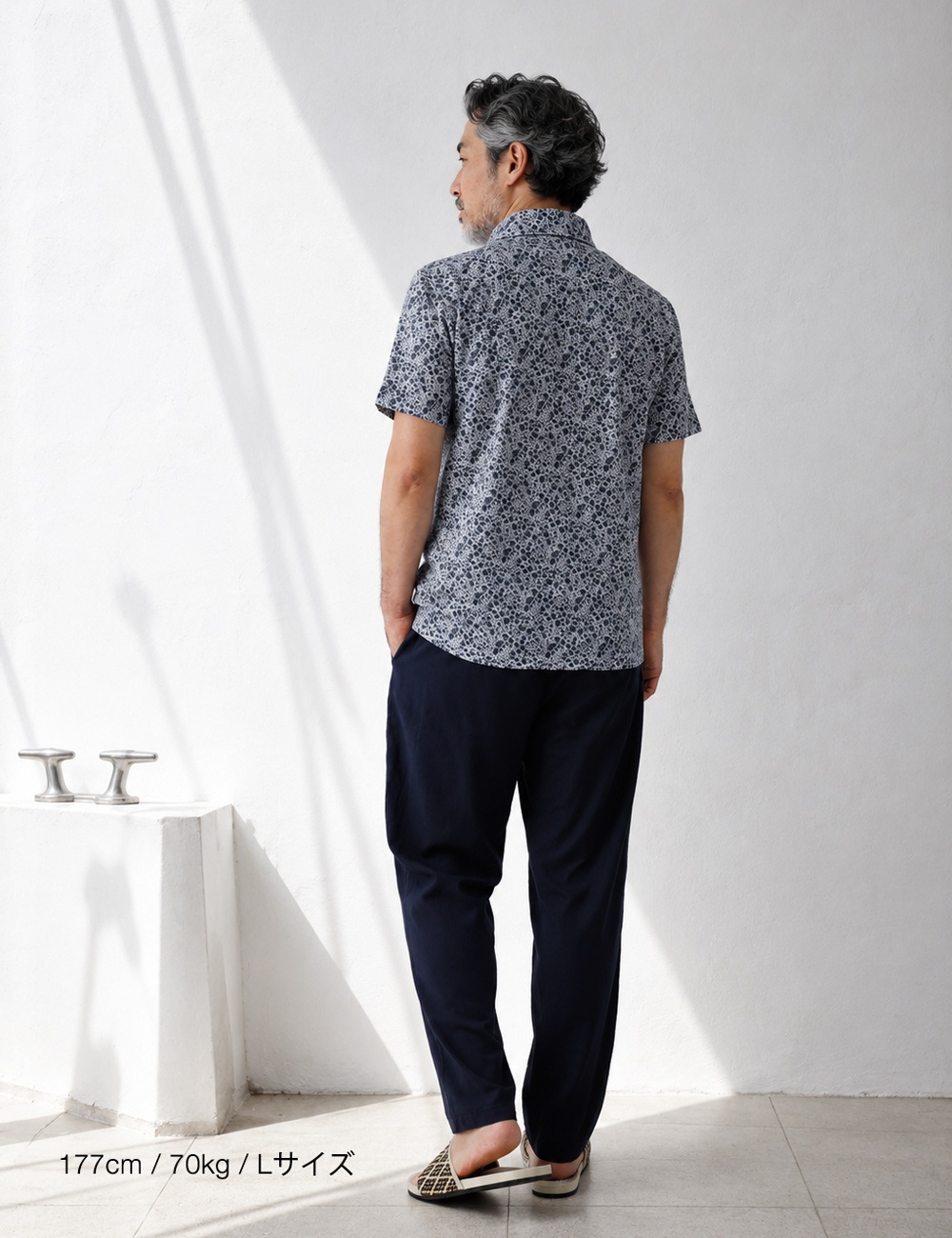 BLUEPORT（ブルーポート）FLOWER PRINT POLO SHIRT