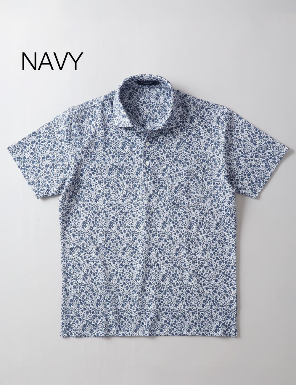 BLUEPORT（ブルーポート）FLOWER PRINT POLO SHIRT