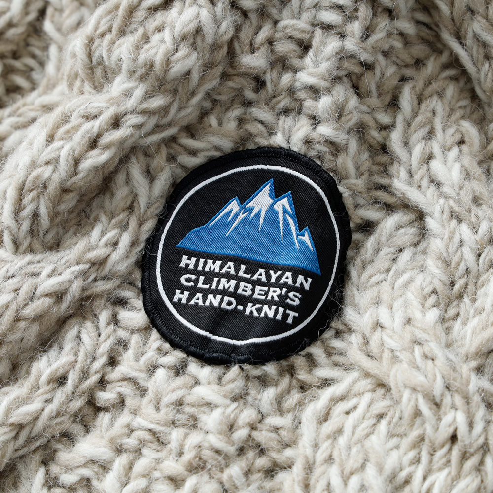 HIMALAYAN CLIMBER'S HAND-KNIT(ヒマラヤン クライマーズ ハンドニット)カラー別注 ショールカラーカーディガン