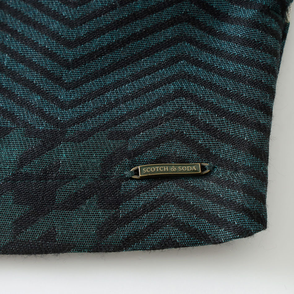 【SCOTCH&SODA】JACQUARD PATCH WORK SHIRTジャカード パッチワークシャツ