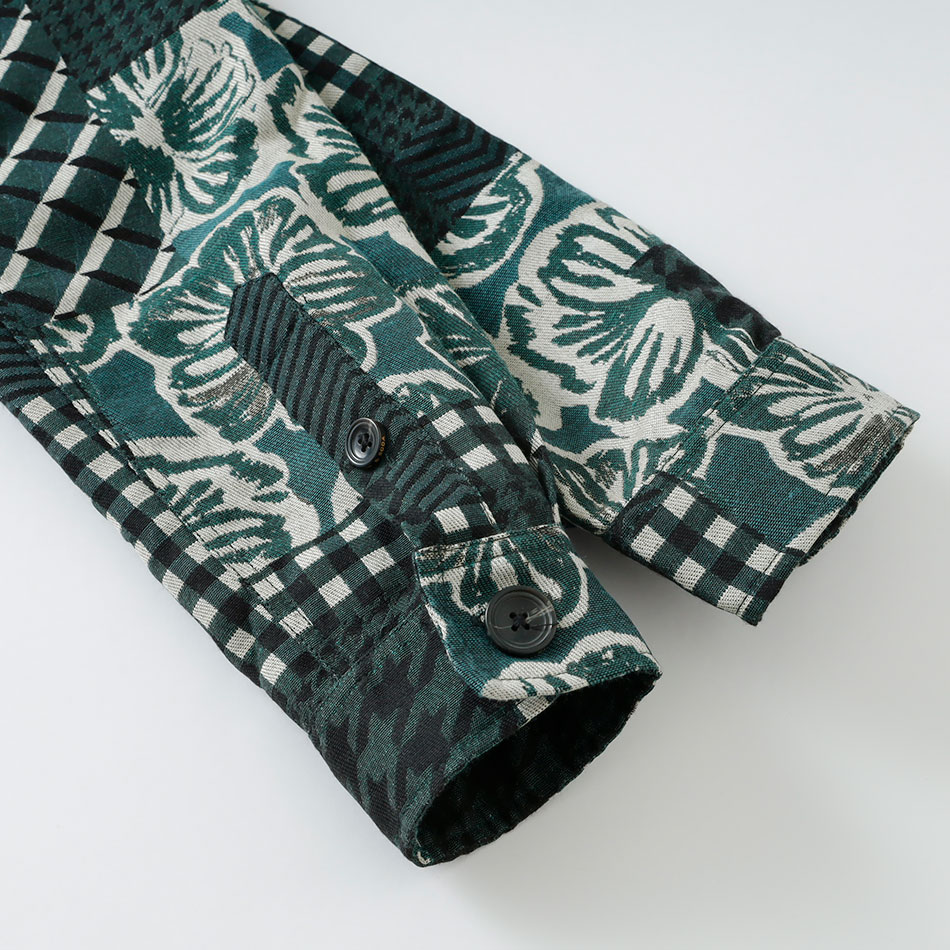 【SCOTCH&SODA】JACQUARD PATCH WORK SHIRTジャカード パッチワークシャツ