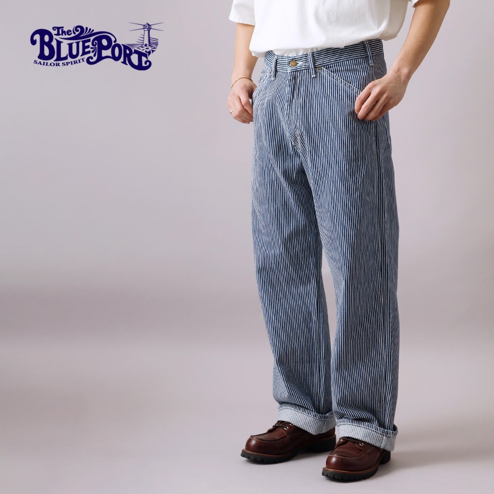 BLUE PORT (ブルーポート) ヒッコリーダックパンツ BLUE PORT (ブルーポート) ヒッコリーダックパンツ