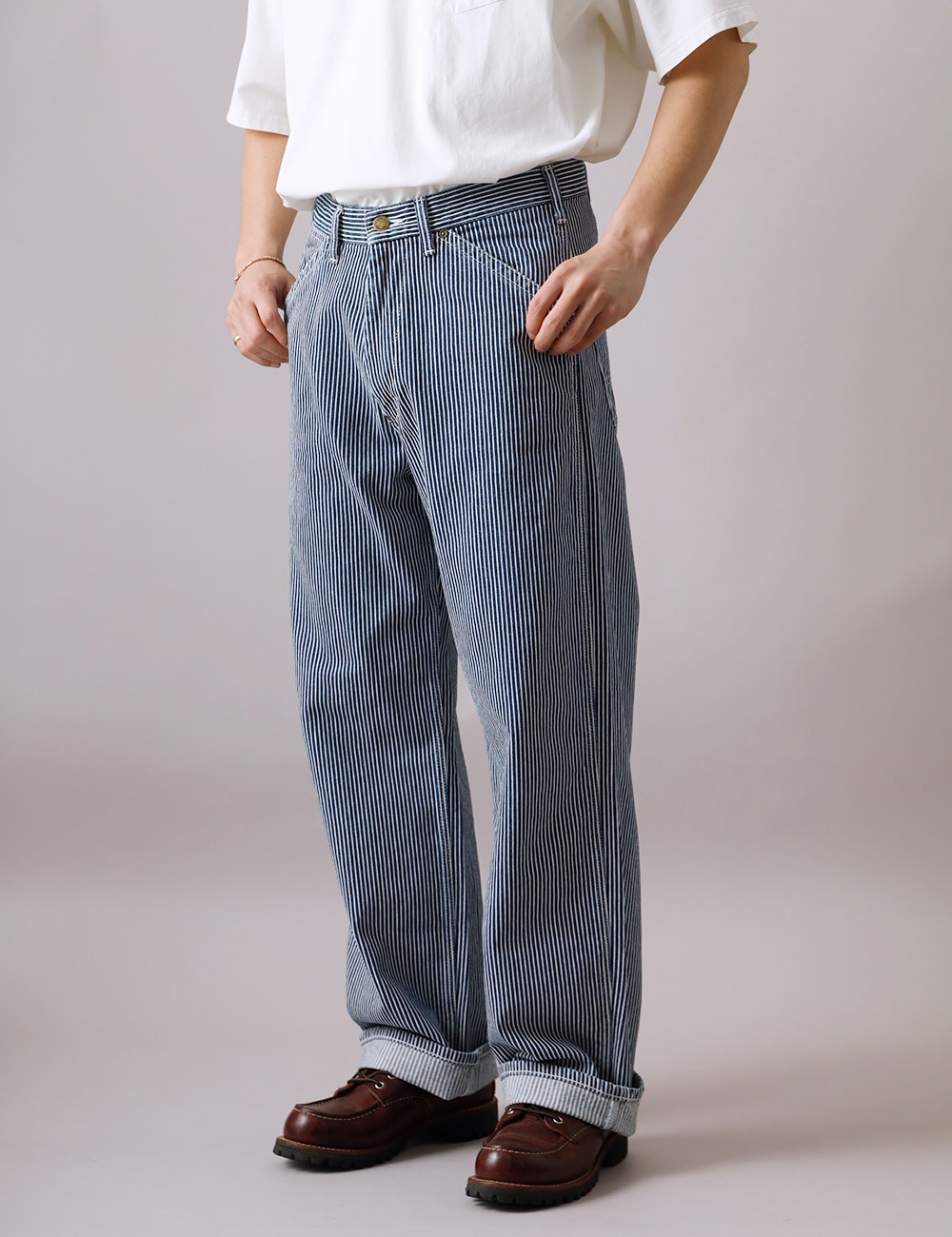 BLUE PORT (ブルーポート) ヒッコリーダックパンツ 