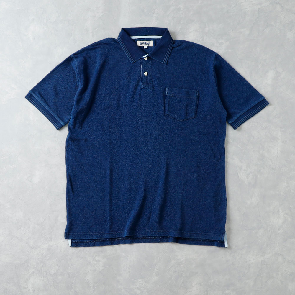 <半額！ファミリーSALE！>◆【HEATH】横浜DeNAベイスターズ公認ライセンス インディゴポケットポロシャツ