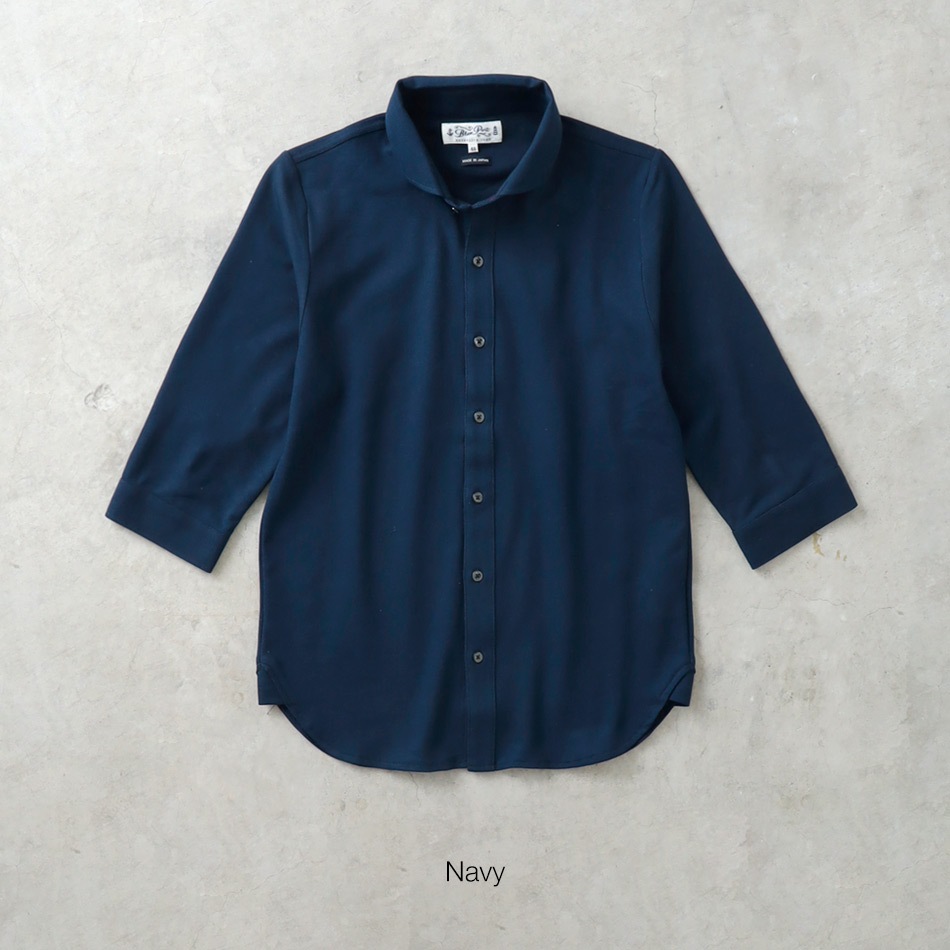 【BLUEPORT】WIDE COLLAR SHIRT