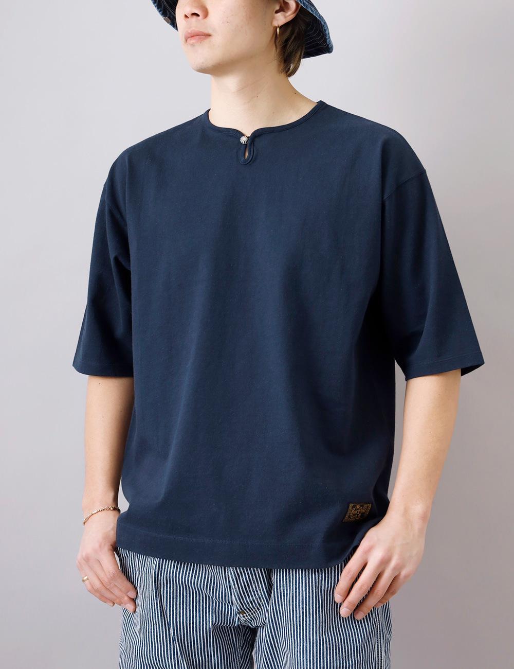 【再入荷】BARNS OUTFITTERS （バーンズ） 別注 コンチョ 五分袖 Tシャツ 