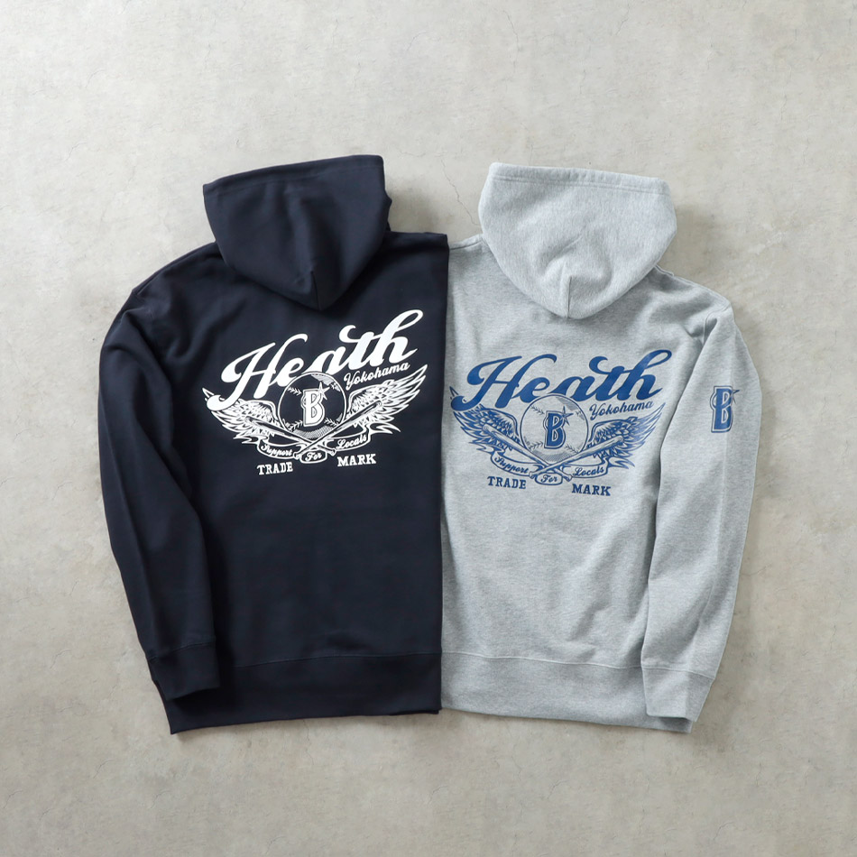 【HEATH】FLYING BALL ZIP P/K横浜DeNAベイスターズ公認ライセンス ジップパーカー