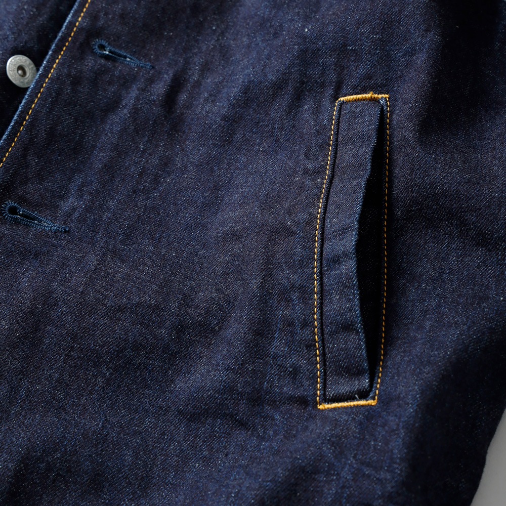 横濱デニム 14oz セルビッチ コーチジャケット