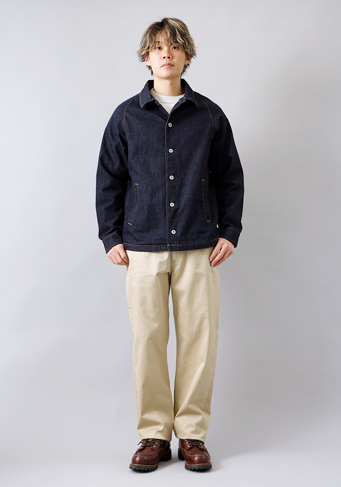横濱デニム 14oz セルビッチ コーチジャケット