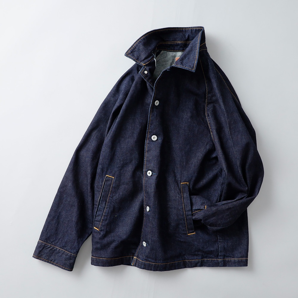 横濱デニム 14oz セルビッチ コーチジャケット