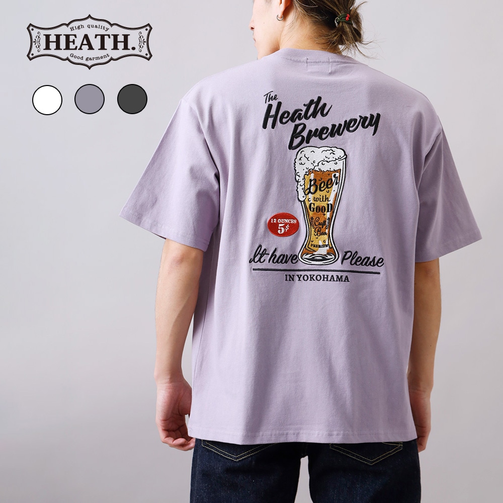 HEATH（ヒース）刺繍 BEER Tシャツ | 大人のアメカジ｜HEATH公式