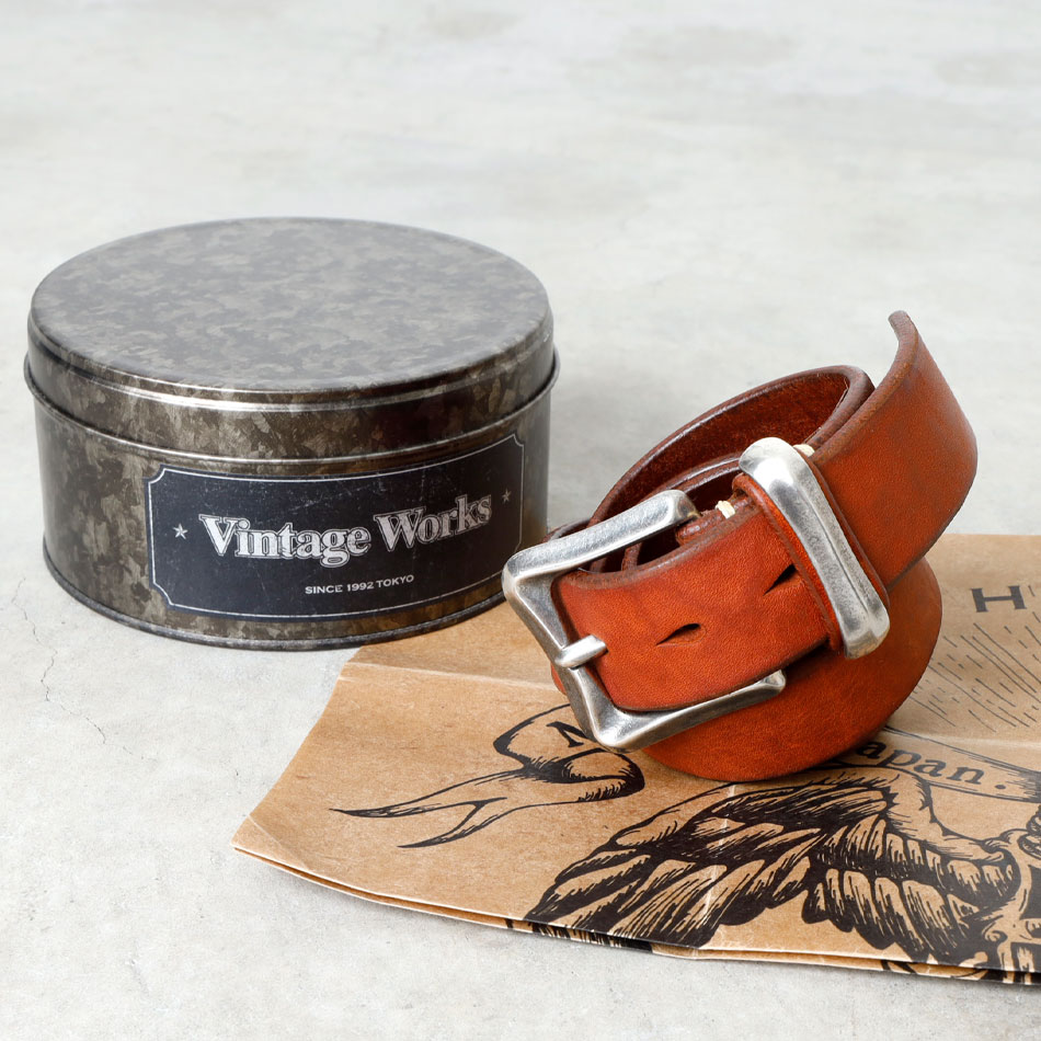 良品　Vintage Works DH5675レザーベルト 33/84 ブラウン 楽天市場】[送料無料]VINTAGE WORKS : DH5675 HAND MADE LEATHER BELT
