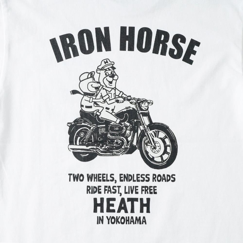 <10%OFF！ファミリーSALE！>◆【HEATH】IRON HORSE TEE <br> 8.1oz オリジナルUSコットンTEE