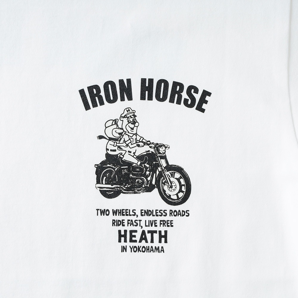 <10%OFF！ファミリーSALE！>◆【HEATH】IRON HORSE TEE <br> 8.1oz オリジナルUSコットンTEE