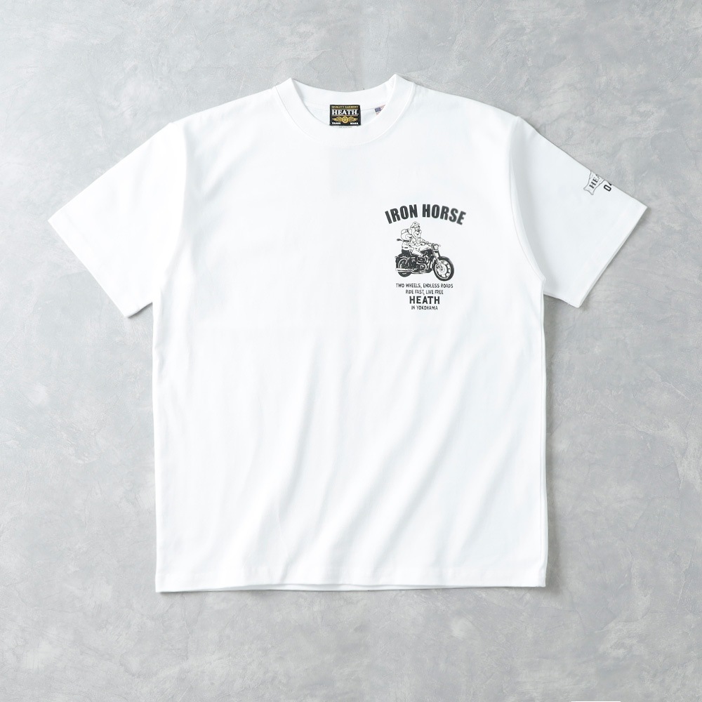 <10%OFF！ファミリーSALE！>◆【HEATH】IRON HORSE TEE <br> 8.1oz オリジナルUSコットンTEE