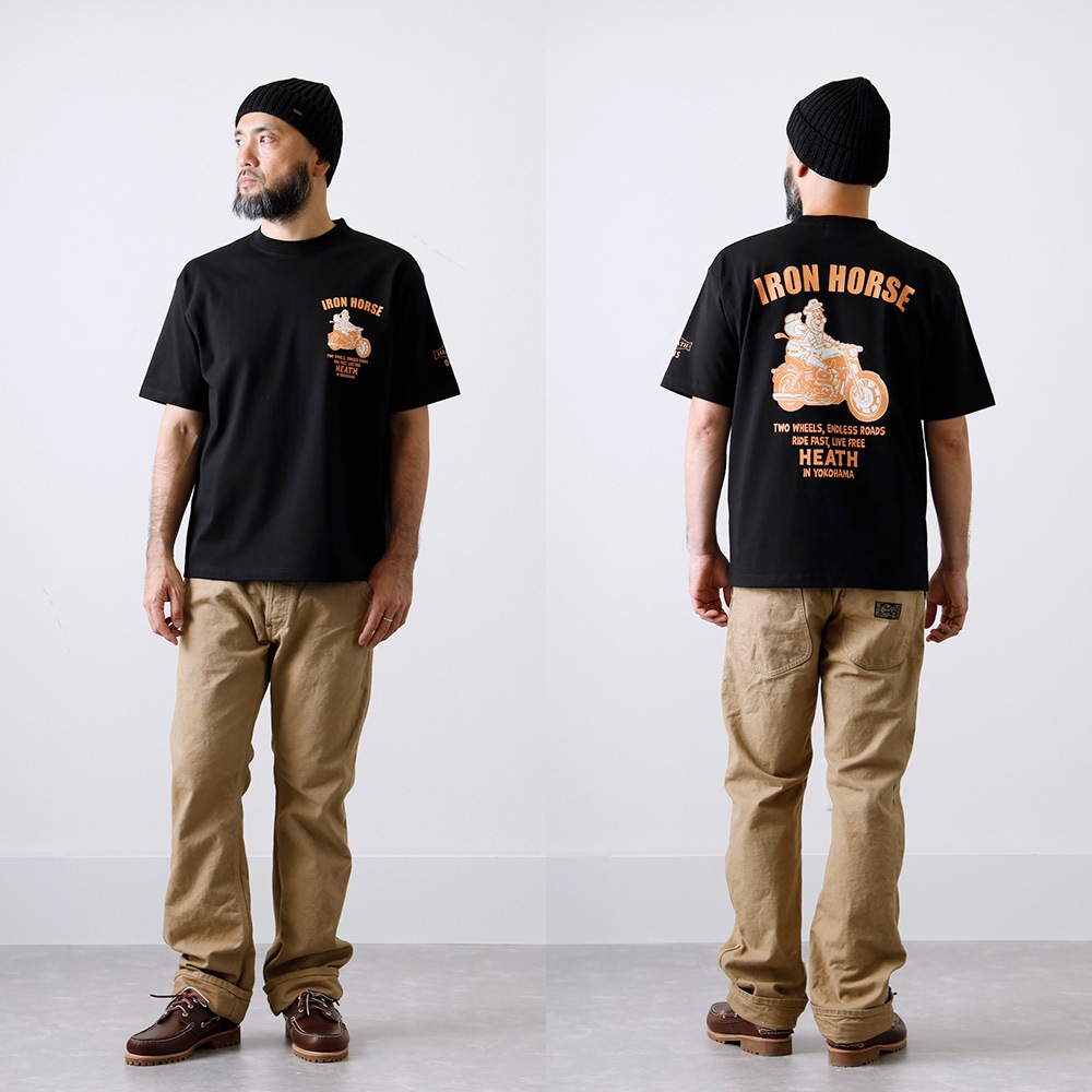 <10%OFF！ファミリーSALE！>◆【HEATH】IRON HORSE TEE <br> 8.1oz オリジナルUSコットンTEE