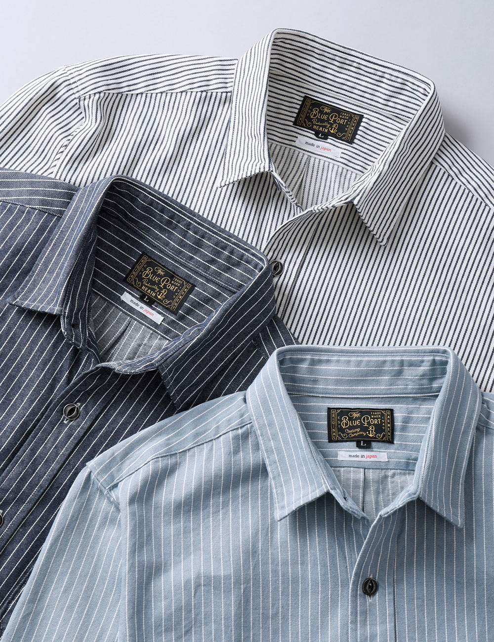 BLUEPORT（ブルーポート）ヒッコリーワークシャツ