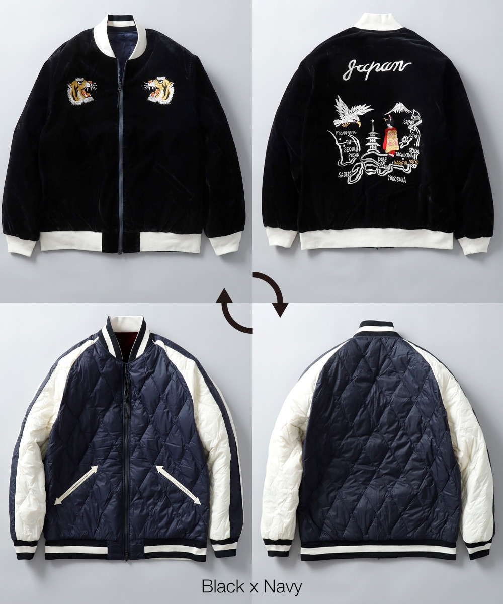 新品タグ付TAION ジャパンスペシャルリバーシブル スカジャン ダウン　完売 TAION(タイオン) ジャパンスペシャル リバーシブル スカジャン ダウン