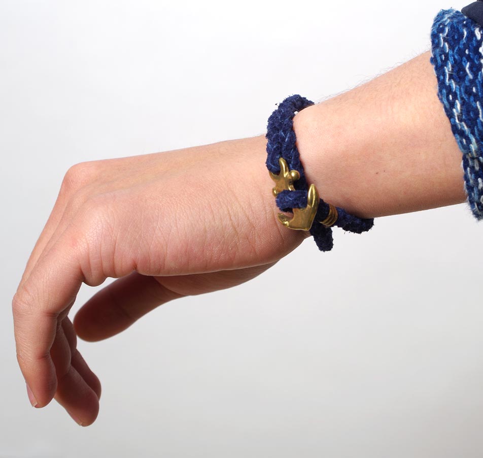【Button Works】SUEDE ANCHOR BRACELET