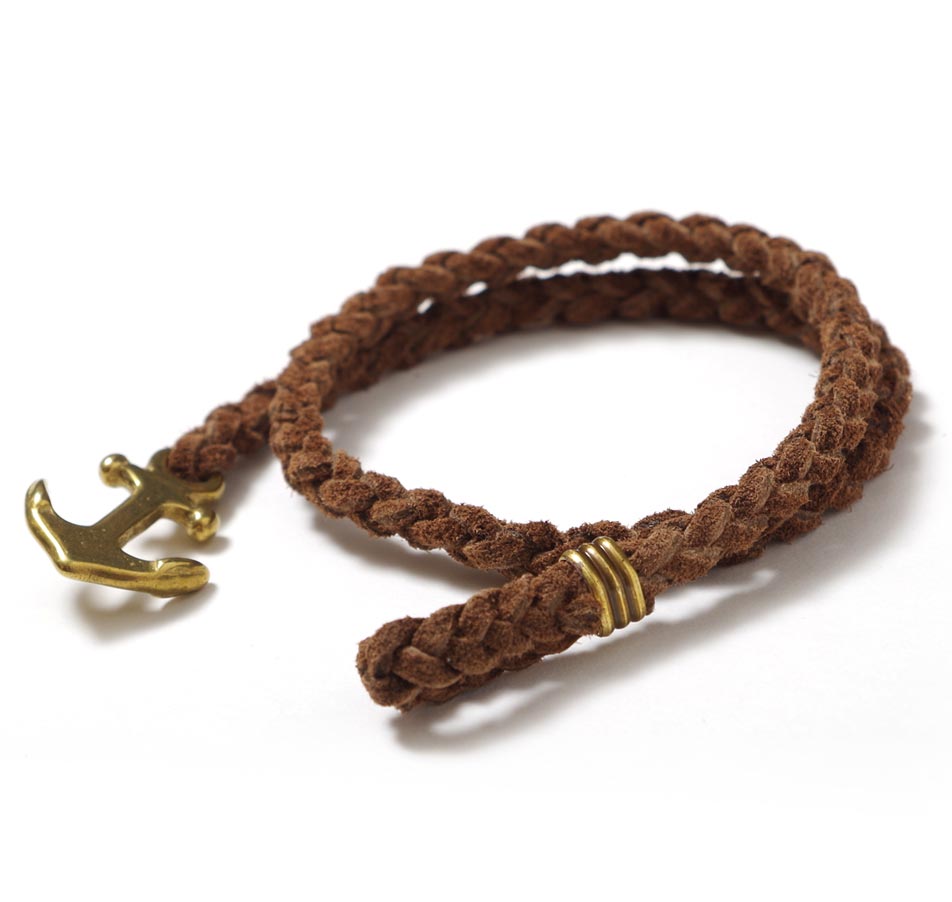 【Button Works】SUEDE ANCHOR BRACELET
