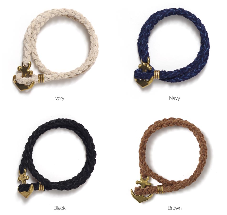 【Button Works】SUEDE ANCHOR BRACELET