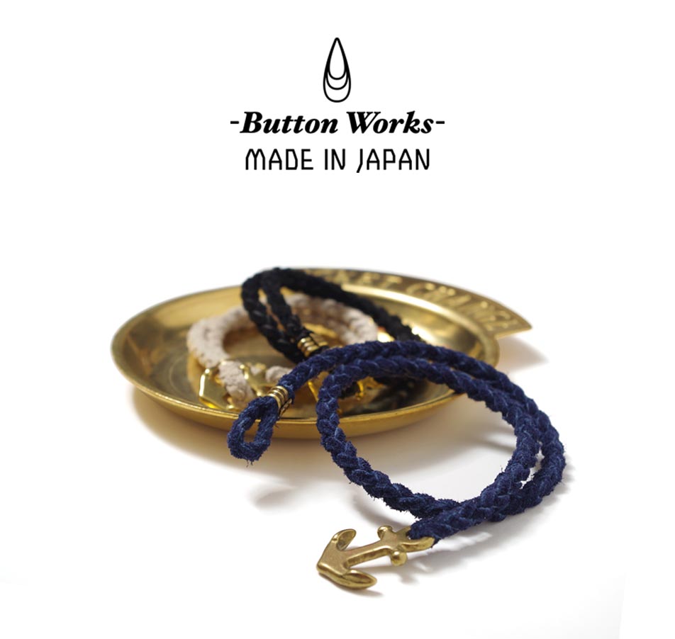【Button Works】SUEDE ANCHOR BRACELET