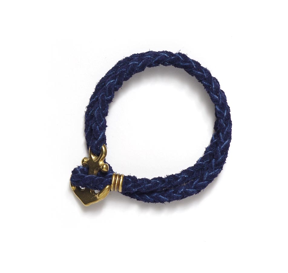 【Button Works】SUEDE ANCHOR BRACELET