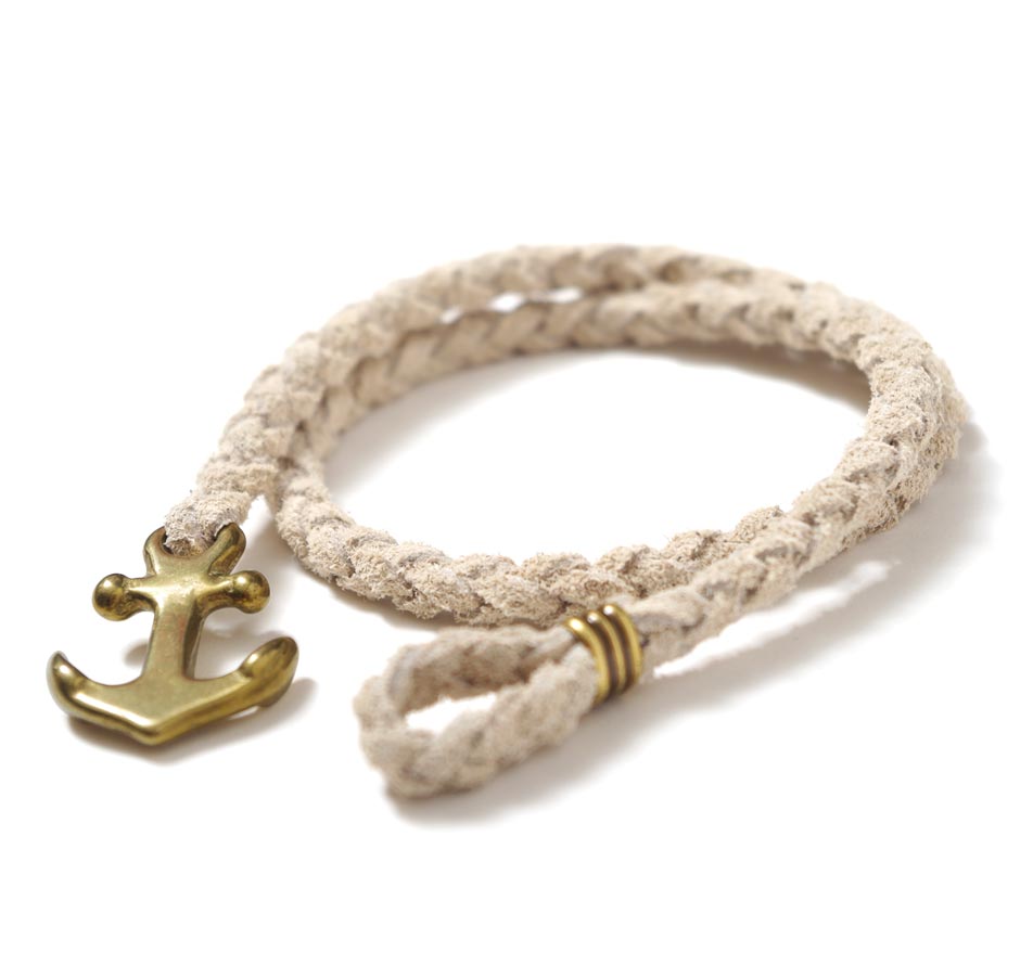 【Button Works】SUEDE ANCHOR BRACELET