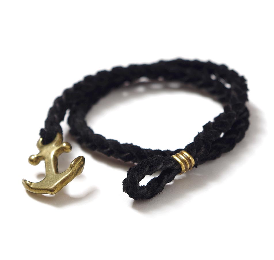 【Button Works】SUEDE ANCHOR BRACELET