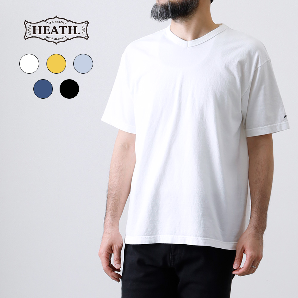 HEATH】ORIGINAL V NECK TEE<br>国産 オリジナル VネックTシャツ