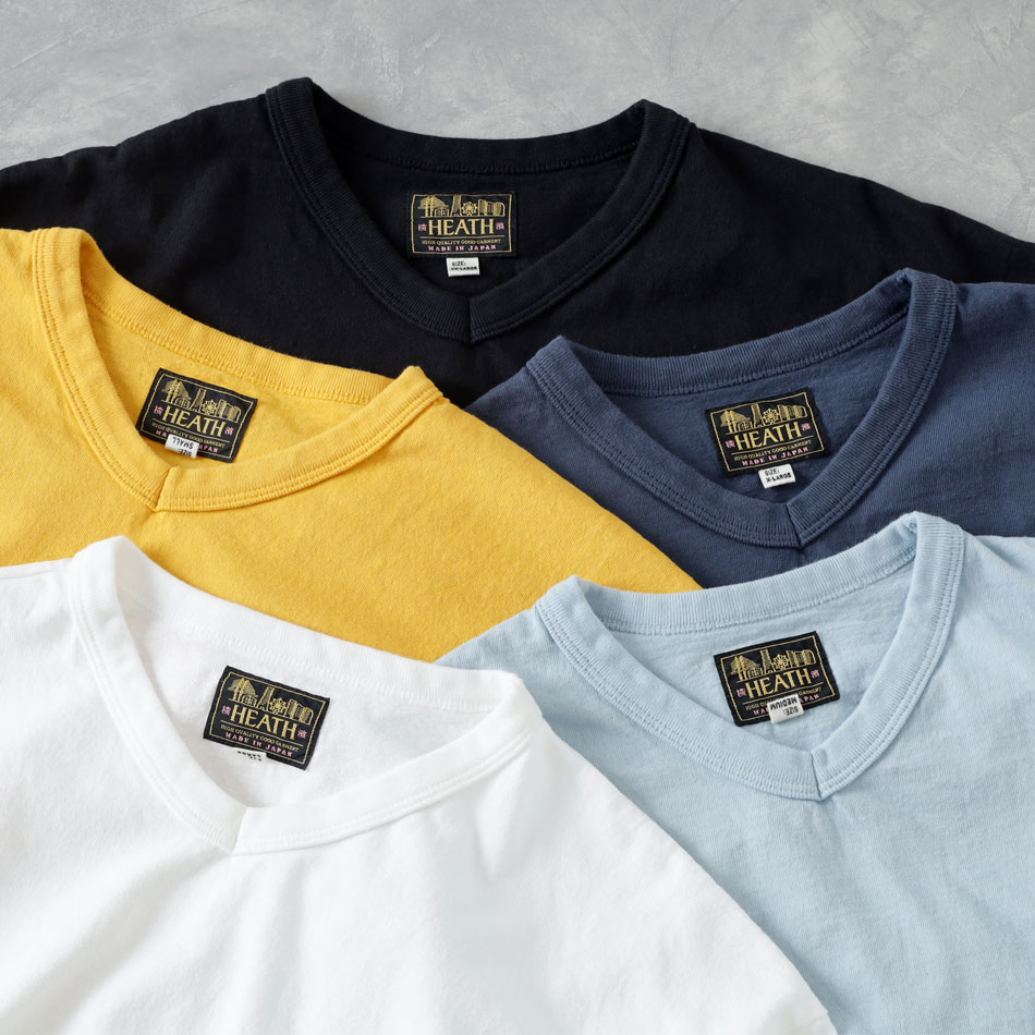 【HEATH】ORIGINAL V NECK TEE国産 オリジナル VネックTシャツ