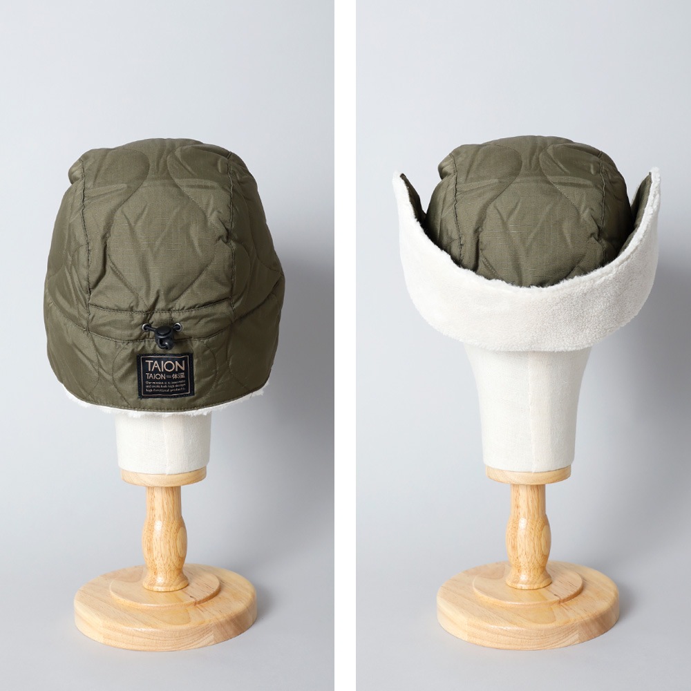 TAION（タイオン）ミリタリー ダウン×ボア ウォームキャップ