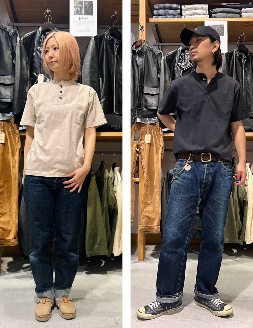 HEATH(ヒース)日本製 オリジナル ヘンリーネックTシャツ